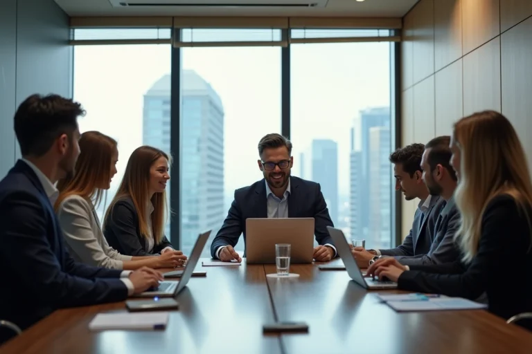 Groupe de professionnels lors d'une réunion d'entreprise